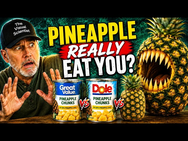 Does Pineapple REALLY Eat You Back? (Microscope Test)