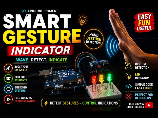 Arduino Uno project -#27 smart gesture indicator