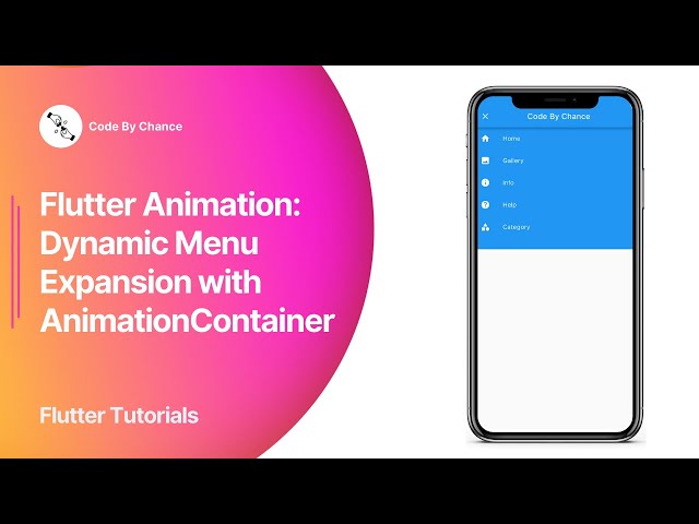 Flutter Animation: Dynamic Menu Expansion with AnimationContainer | Flutter Tutorials