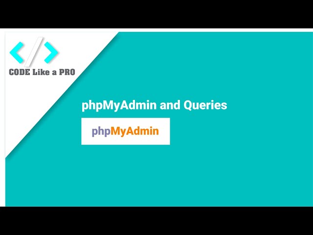 1. phpMyAdmin Database
