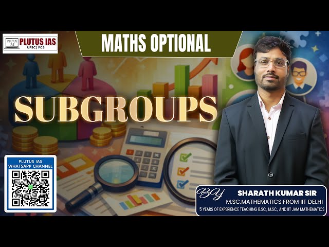 Subgroups Explained by Sharath Kumar | Group Theory for UPSC, IIT-JAM & CSIR-NET |  Maths Club