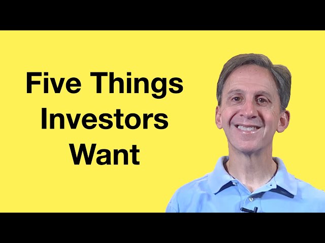 Five Things Startup Investors Want To Do