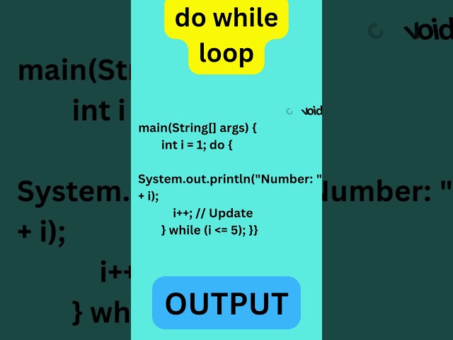 do while loop in java