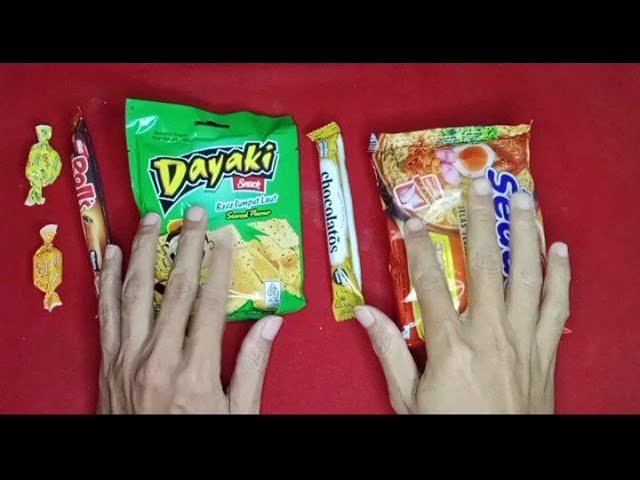 ASMR Mukbang Candy Food Instan Noodles. Chocolatos Cutting Rainbow. Gummy Candy Surprise Ball