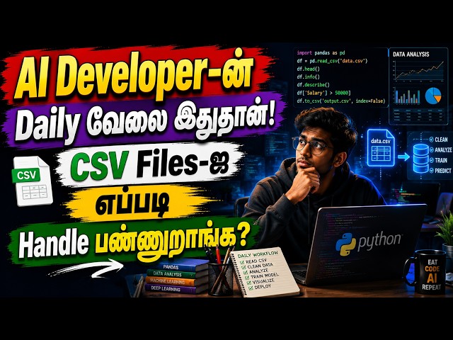 This Is an AI Developer's Daily Work! How Do They Handle CSV Files? | Tamil Tech Knowledge