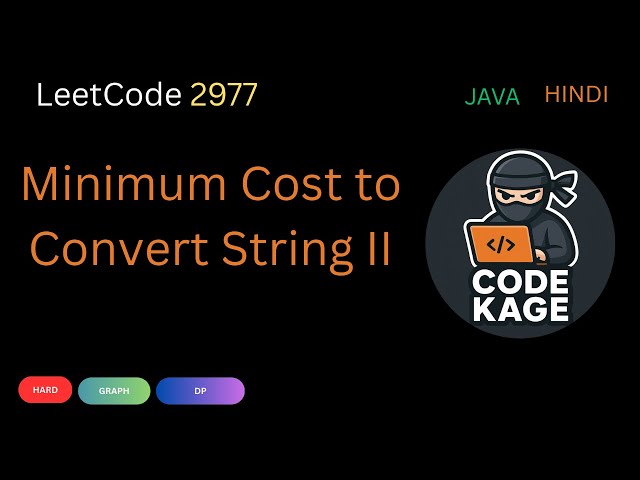 LeetCode 2977 | Minimum Cost to Convert String II | DP + Floyd Warshall Explained | Java