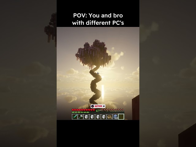 Minecraft bro's pc needs an upgrade ASAP