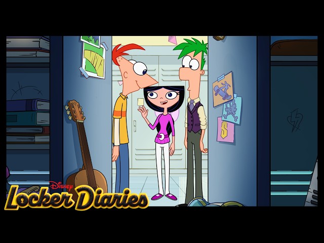 Phineas and Ferb Invent a Time Traveling Remote! 🕰️🫢 | Locker Diaries | @disneychannelanimation