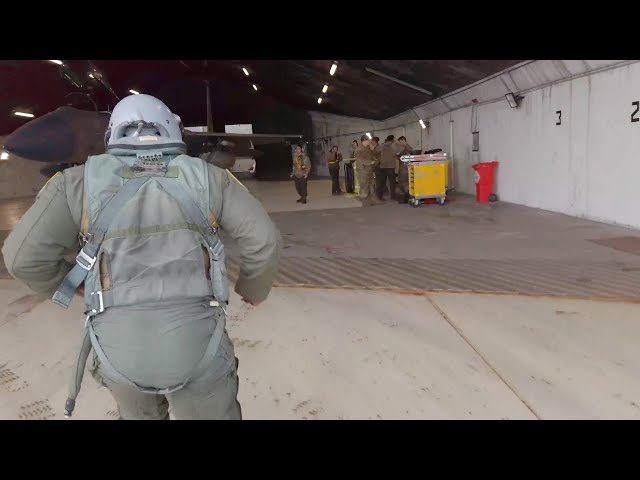 F-15 Strike Eagle Scramble to Intercept Russian Fighter Jet