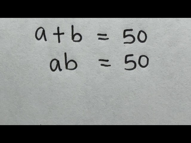 Solve for a and b in this nice simultaneous equation | Algebra Math Olympiad Mathematics