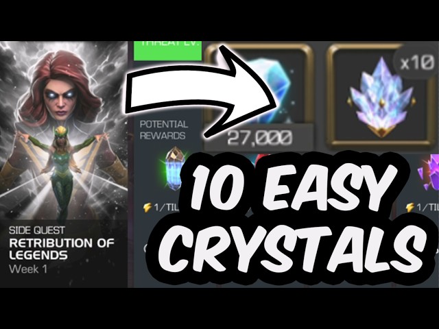 Retribution Of Legends Week 1 Guide - 10 Free Crystals In 10 Minutes - Marvel Contest Of Champions
