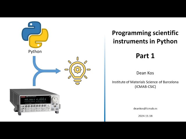 Programming scientific instruments in Python - Part 1