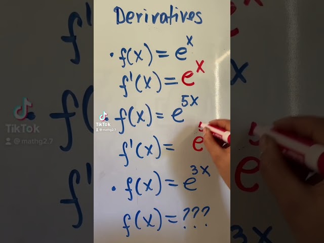 Derivative of exponential function #math