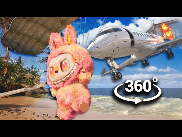 360°VR PLANE CRASH LABUBU | Can You Survive? #popmart #blindbox