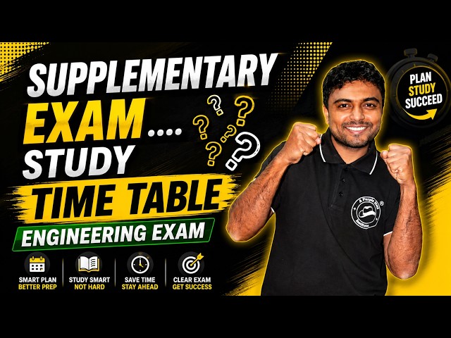 Supplementary Exam Study Time Table For Easy Passing | #engineering #supplementaryexam