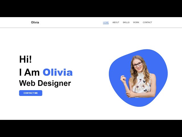 Responsive Personal Portfolio Website using HTML and CSS only - Step by Step Tutorial