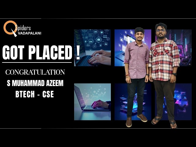 We are proud to announce that our student has successfully got placed in an IT company.