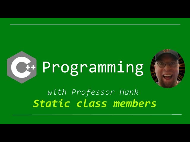 C++ Static class variables and member functions