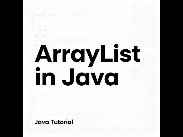 Array list in Java series - 1