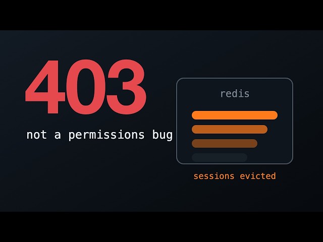 We spent a week debugging 403s. Redis was eating our sessions.