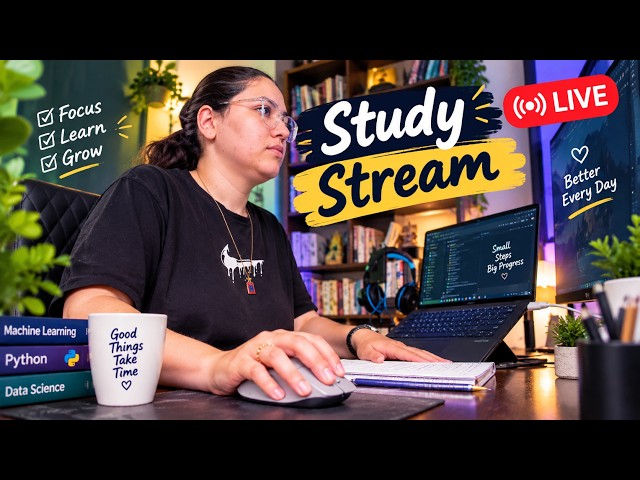 Study with Me | 6 Hours | Day 14/60 | part 02