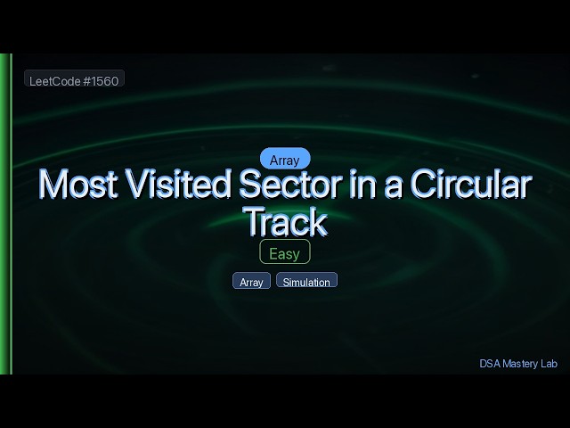 LeetCode 1560: Most Visited Sector in a Circular Track — The Array Scan Trick (C#)