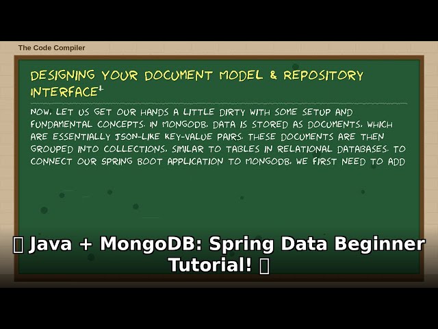 🚀 Java + MongoDB with Spring Data: Beginner Tutorial! Connect & Persist Data Easily! 💾
