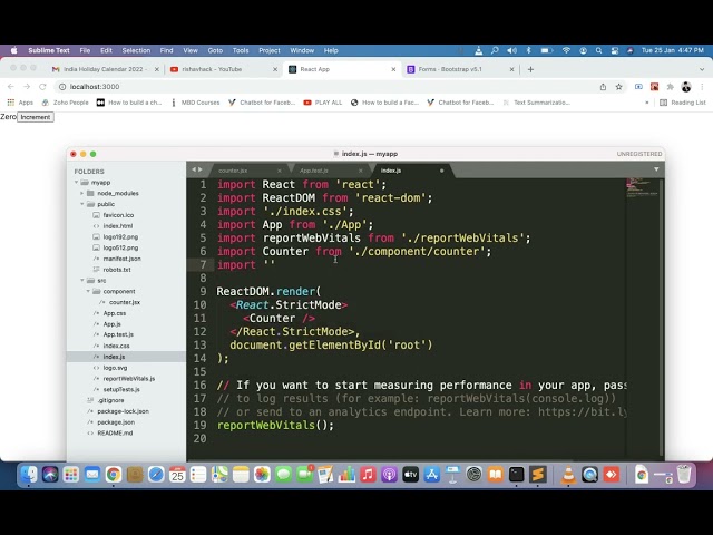 | ReactJS in Hindi Part 8 Installing  Bootstrap