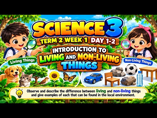 SCIENCE 3 TERM 2 WEEK 1 DAY 1-2 | INTRODUCTION TO LIVING AND NON-LIVING THINGS