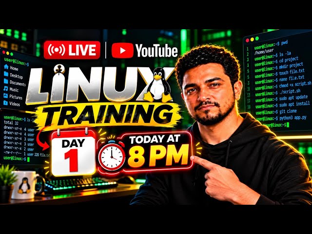 🔴 LIVE: Linux Training Day 1 | Linux Tutorial for Beginners | Linux Commands | Careerinitwithshubham