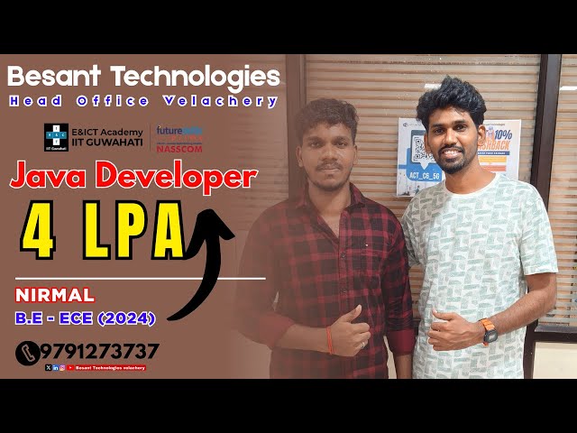 Java Developer Placement Success | Nirmal’s Journey from ECE to IT | 4 LPA | Besant Technologies