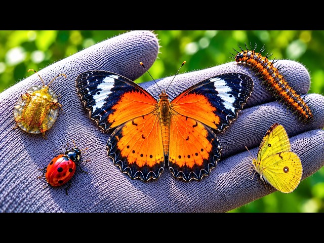A Colorful Day of Bug Hunting — Butterflies, Gold Beetles, Ladybugs & Caterpillars