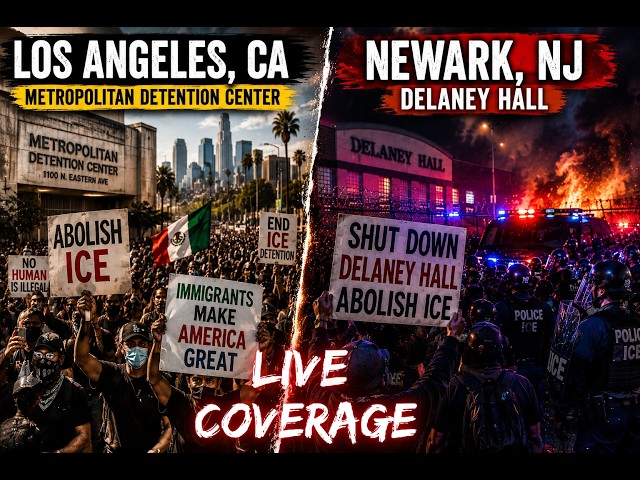LIVE PROTEST COVERAGE – NEWARK NJ DELANEY HALL - LOS ANGELES  ICE DETENTION CENTER 5/31/2026