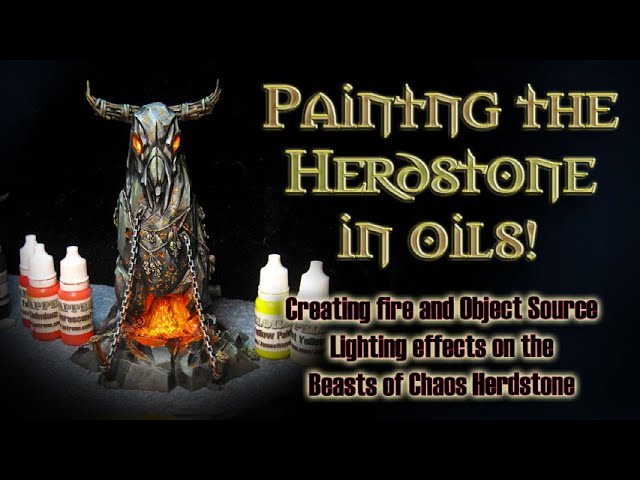 Painting the Herdstone in oils with Object Source Lighting effect!!