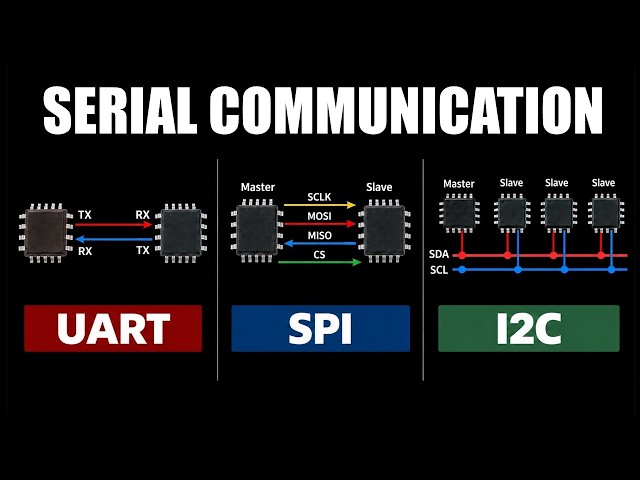 Serial Communication Explained: UART, I2C & SPI