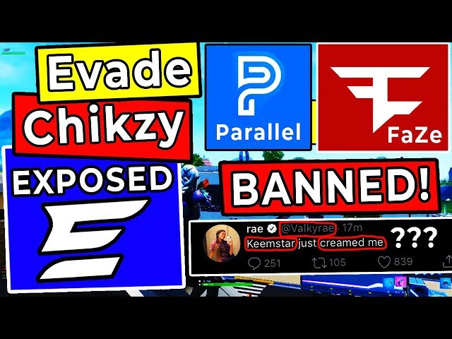 Evade Chikzy EXPOSED for CHEATING , Xim - Parallel & FaZe BANNED - Valkyrae