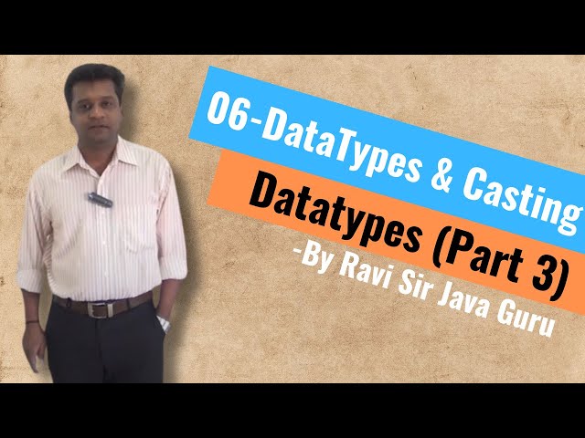 06 - Data Types & Type Casting in Java