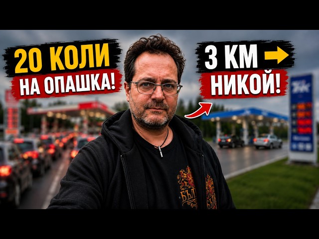 20 cars in line, 3 km away, no one! What happens to fuel in Russia?