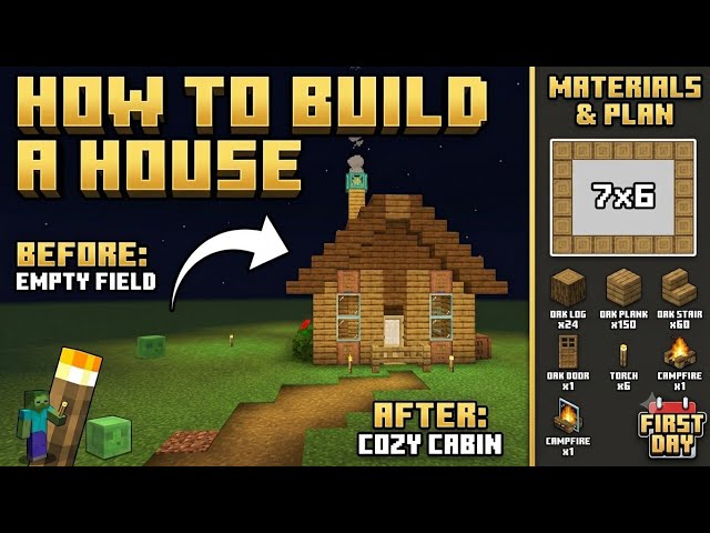How to make a house beginner tutorial (Minecraft #3)
