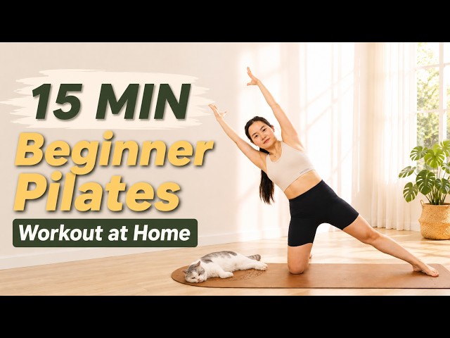 Start Pilates Today! 🌿 15 MIN Beginner Pilates Workout at Home | Full Body Mat Pilates