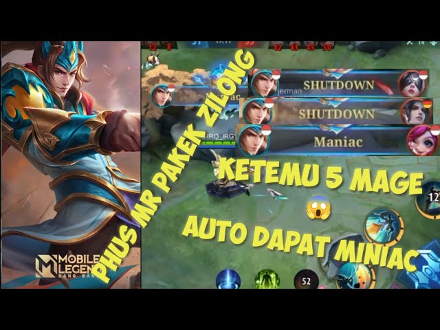 ketemu 5 Mage GG auto datap MINIAC pakek zilong😱