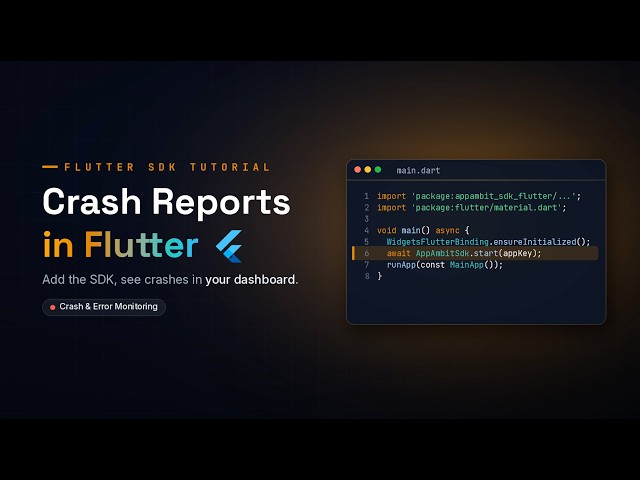 Add Crash Reporting to a Flutter App in Under 10 Minutes