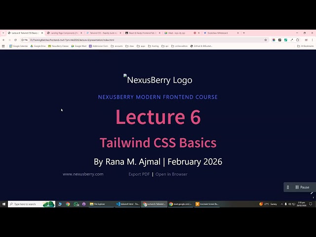 Lecture 6: Tailwind CSS Basics
