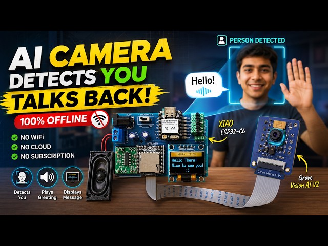 This AI Camera Detects You & Talks Back! 🤖 | ESP32-C6 + Grove Vision AI V2 (No WiFi)