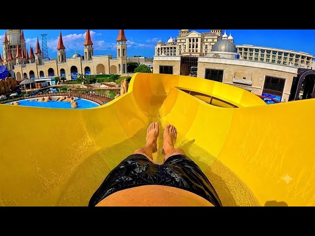 The Yellow Slide Everyone Can Enjoy! 💛💦 | The Land of Legends 🇹🇷