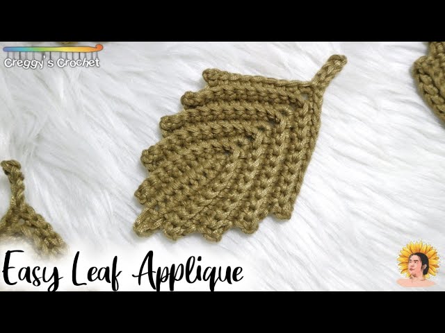 CROCHET “Leaf” Applique Quick & Easy | Tutorial