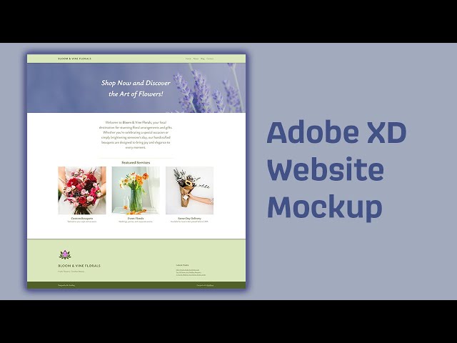 Adobe XD Website Mockup