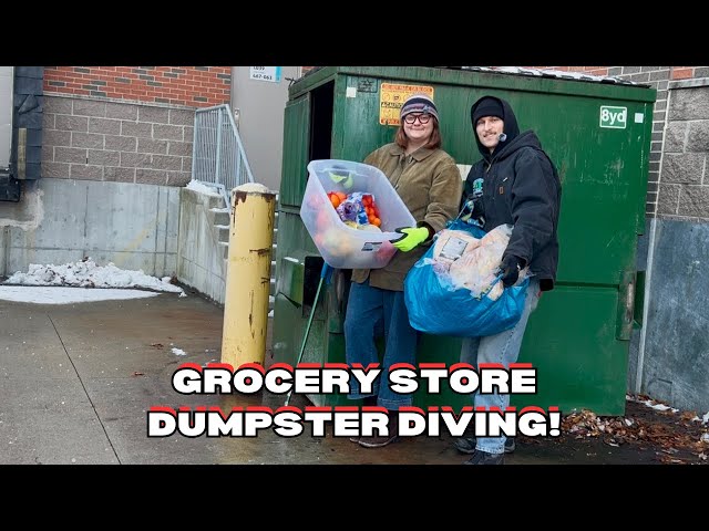 Dumpster Diving At Only Grocery Stores Then Making Dinner With Our Finds!
