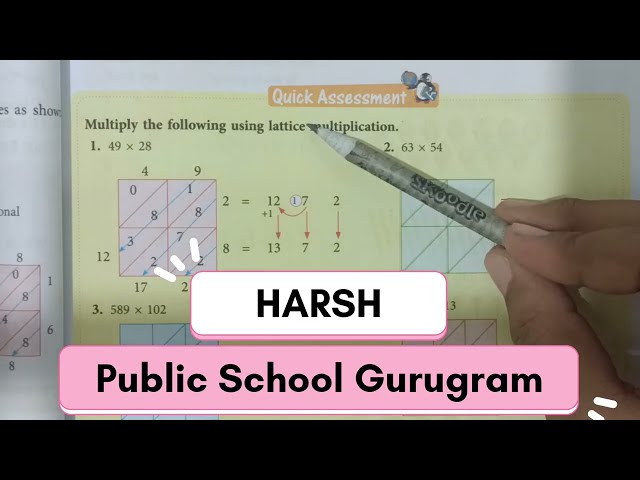 Class 4 Maths Chapter 4 Lattice Multiplication | Basic Concepts of Multiplication | #maths #cbse
