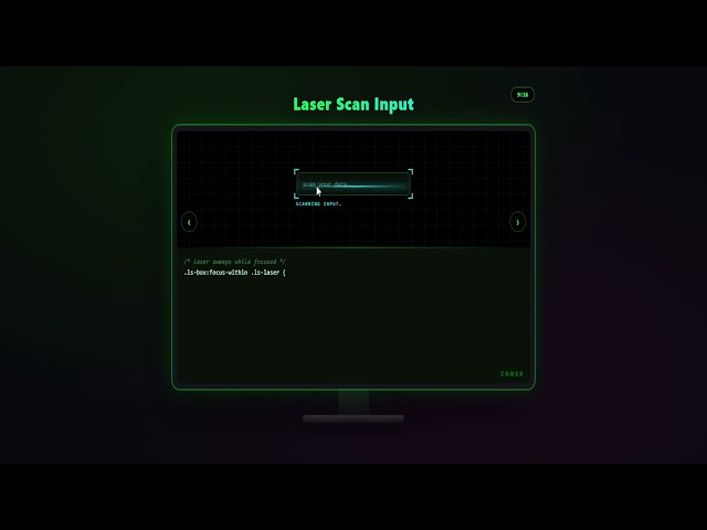 5 HACKER Input Effects — Decrypt Typing, Laser Scan, Password HUD | CSS + JS ($5)
